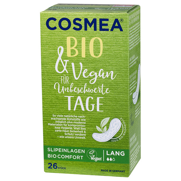 Cosmea Organic Vegan Panty Liner Comfort Long 26 Pieces