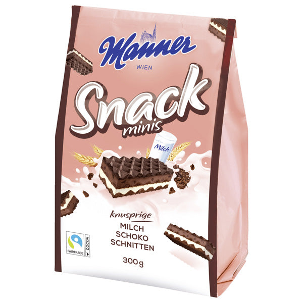 Manner Mini Milk And Chocolate Wafers 300G