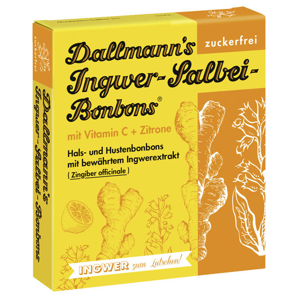 Dallmanns Ginger And Sage Sugar-Free Lozenges 37G