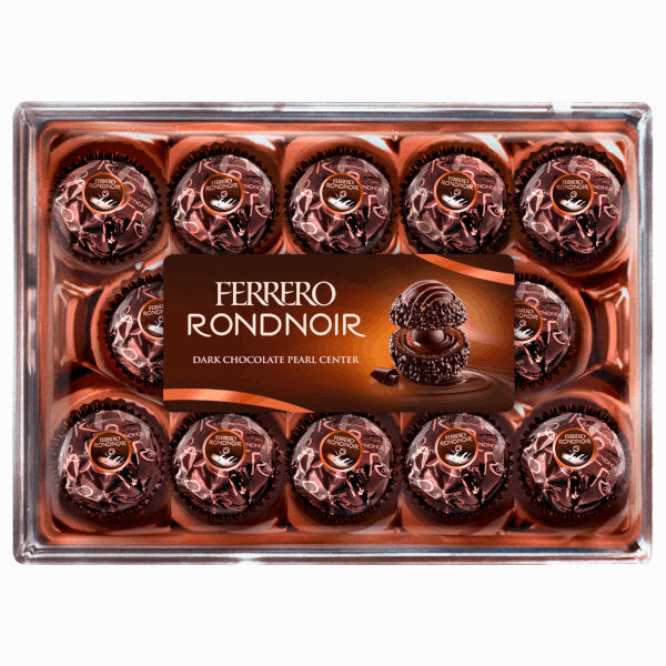 Rondnoir Filled Dark Chocolate Pralines - 14 Pieces (Parallel Import)