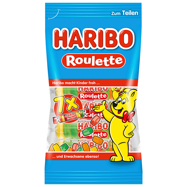 Haribo Roulette Gummy Candy Rolls (7 packs) - 175g (Parallel Import)