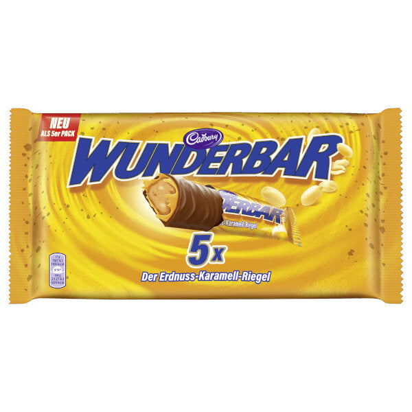 Wunderbar Peanut Caramel Chocolate Bar - 185g (Parallel Import) (Best Before Date: 03/07/2024)