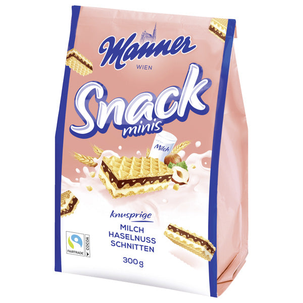 Snack Minis Milk Hazelnut Wafers - 300g (Parallel Import)