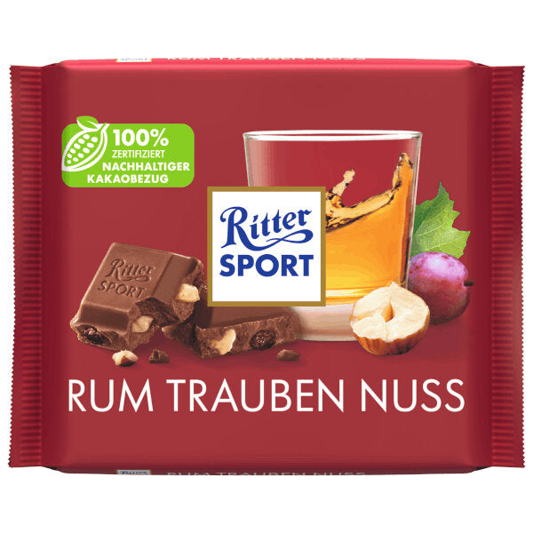 Milk Chocolate with Rum, Grape & Nut - 100g (Parallel Import)