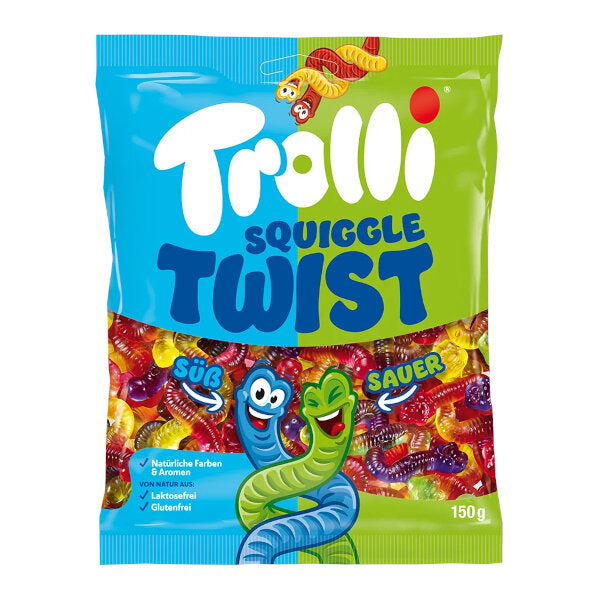 Halloween Special - Squiggle Twist Sweet & Sour Worm Gummy Candy - 150g (Parallel Import)