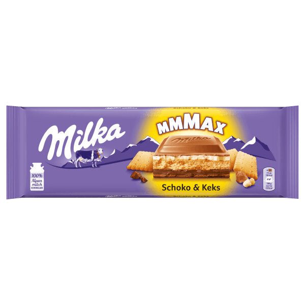 MMMax Giant Milk Chocolate Bar with Biscuits - 300g (Parallel Import)