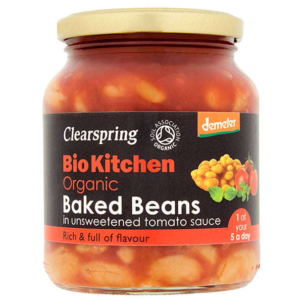 Organic Demeter Baked Beans in Tomato Sauce (Unsweetened, Vegan) - 350g