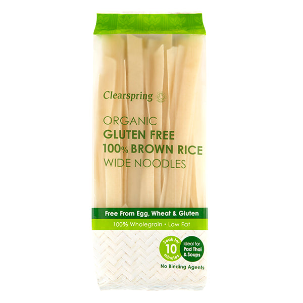 Clearspring Organic Gluten Free 100% Brown Rice Wide Noodles 200G