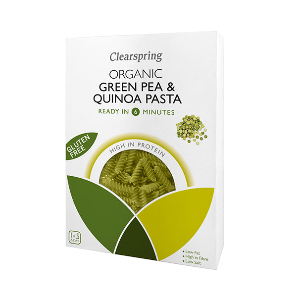 Clearspring Organic Gf Green Pea & Quinoa Pasta Fusilli 250G