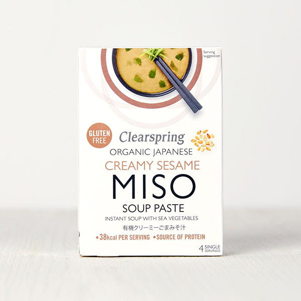 Clearspring Organic Instant Miso Soup Paste (Creamy Sesame) 4X15G