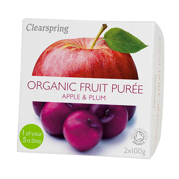 Clearspring Organic Fruit Puree Apple/Plum 2X100G