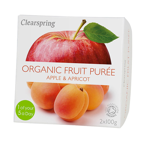 Clearspring Organic Fruit Puree Apple/Apricot 2X100G