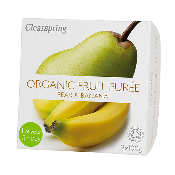 Clearspring Organic Fruit Puree Pear/Banana 2X100G