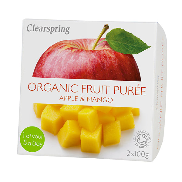 Clearspring Organic Fruit Puree Apple/Mango 2X100G