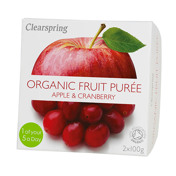 Organic Fruit Puree - Apple/Cranberry - 2x100g