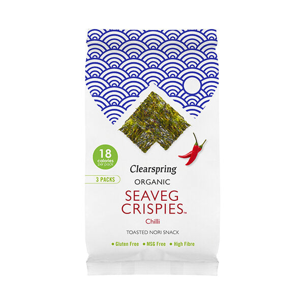 Organic Seaveg Crispies - Chilli - 3x4g