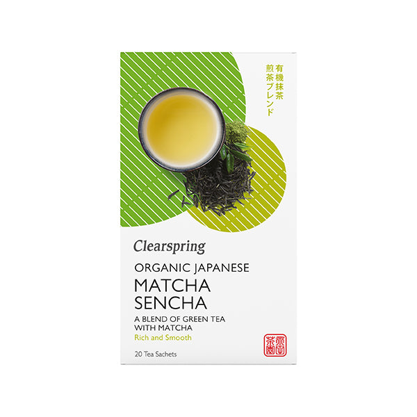Organic Japanese Matcha Sencha - 20 Tea Sachets (Best Before Date: 23/12/2023)
